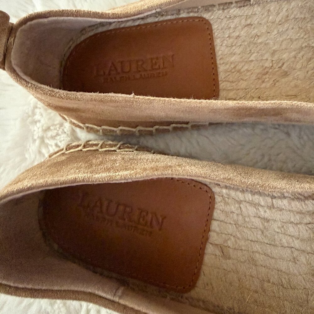 Lauren Ralph Lauren Cameryn III Chestnut Suede Espadrille size:7.5 - Picture 6 of 12
